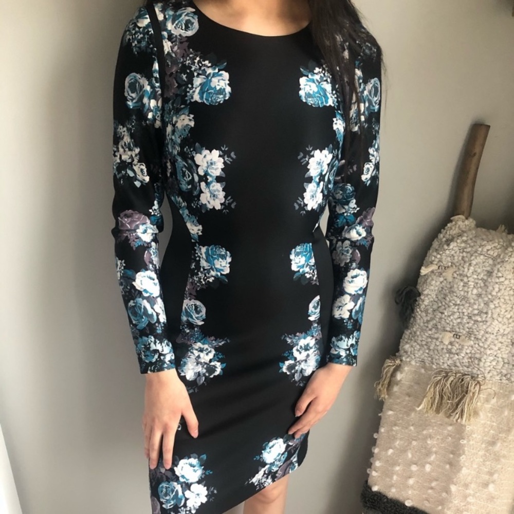 Antonio Melani Black Floral Dress